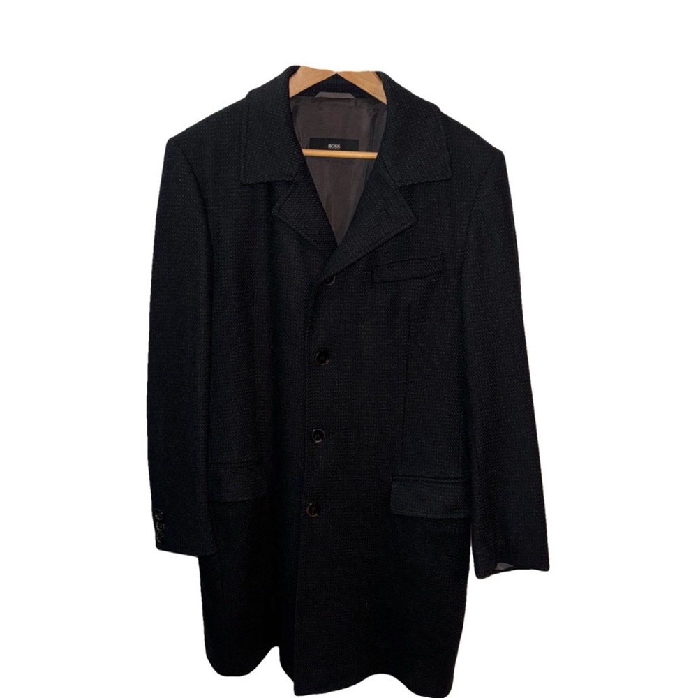 Boss Men's Dark Gray Trench Coat
